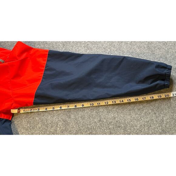 New Balance Hoode Jacket Red Blue Drawtring Waist SZ L - Picture 5 of 13